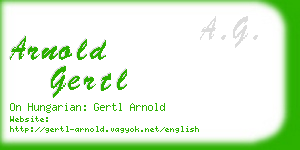 arnold gertl business card
